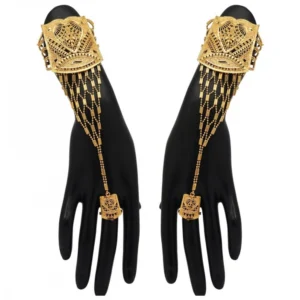 Women's Gold Plated Hathphool Adjustable Chain