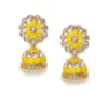 Women's Rose Gold Plated Alloy Earrings (Yellow)