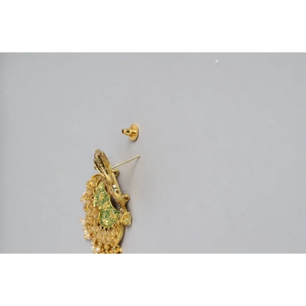 Women's Rose Gold Plated Alloy Earrings (Gold) - Image 3