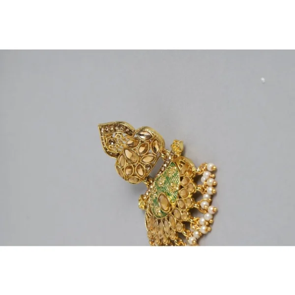 Women's Rose Gold Plated Alloy Earrings (Gold) - Image 5