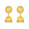 Women's Rose Gold Plated Alloy Earrings (Yellow)