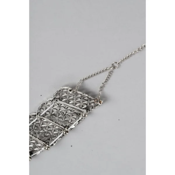Women's Rose Gold Plated Alloy Choker (Silver) - Image 4