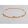 Women's Rose Gold Plated Alloy Hip Belt Kamarband (Red & Green)