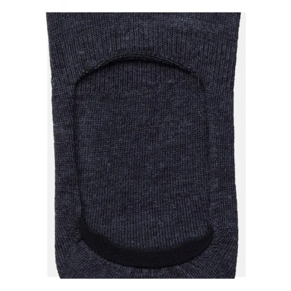 5 Pairs Unisex Casual Cotton Blended Solid No-show Socks (Dark Grey) - Image 2