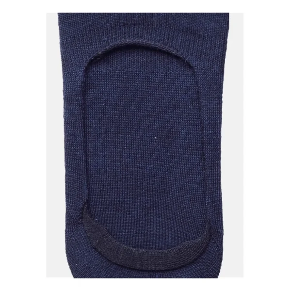5 Pairs Unisex Casual Cotton Blended Solid No-show Socks (Navy) - Image 2
