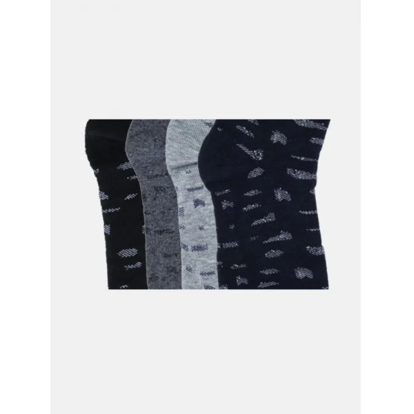 4 Pairs Men's Casual Cotton Blended Printed Mid-Calf length Socks (Assorted) - Image 2