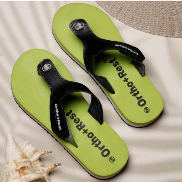 Unisex Rubber Comfortable Orthopedic Doctor Slipper and Flip Flops (Green) - Image 2