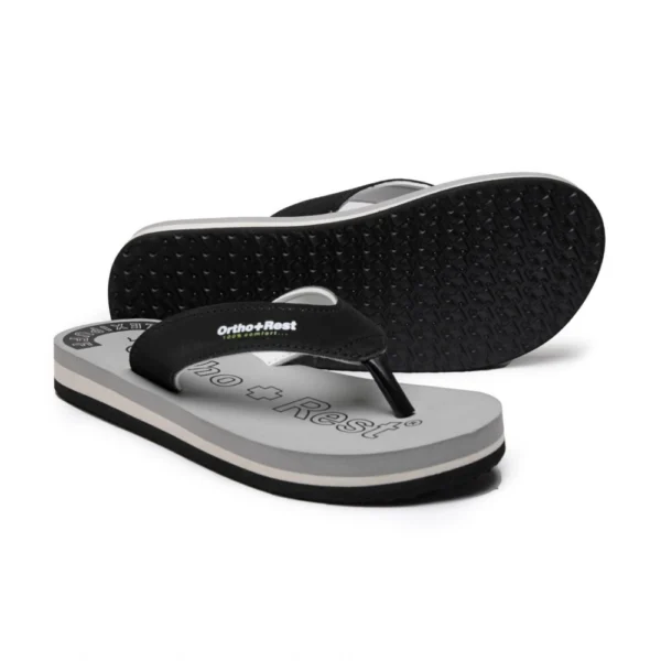 Unisex Rubber Comfortable Orthopedic Doctor Slipper and Flip Flops (Grey) - Image 3