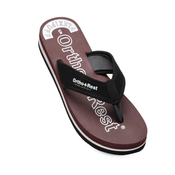 Unisex Rubber Comfortable Orthopedic Doctor Slipper and Flip Flops (Maroon) - Image 5