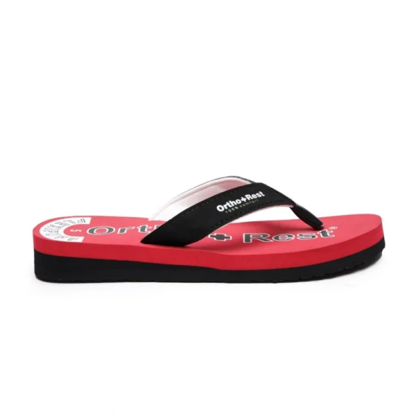 Unisex Rubber Comfortable Orthopedic Doctor Slipper and Flip Flops (Red) - Image 2