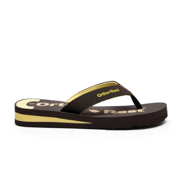 Unisex Rubber Comfortable Orthopedic Doctor Slipper and Flip Flops (Brown) - Image 2