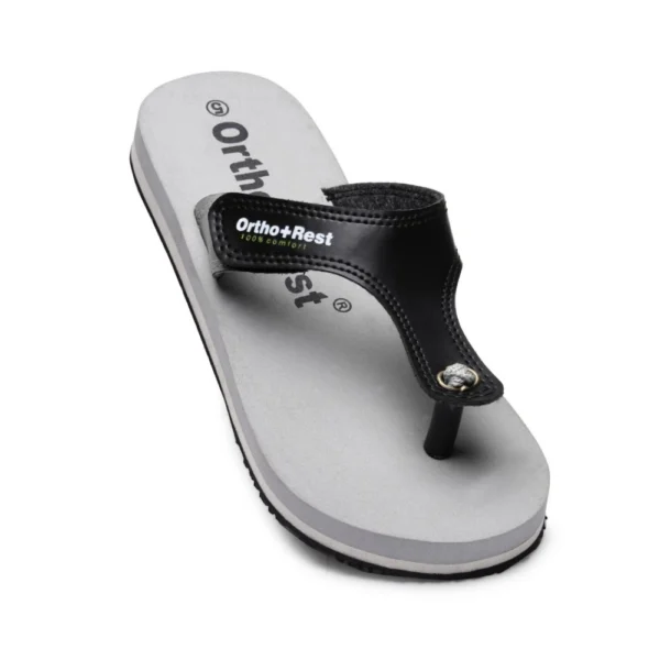 Unisex Rubber Comfortable Orthopedic Doctor Slipper and Flip Flops (Grey) - Image 5