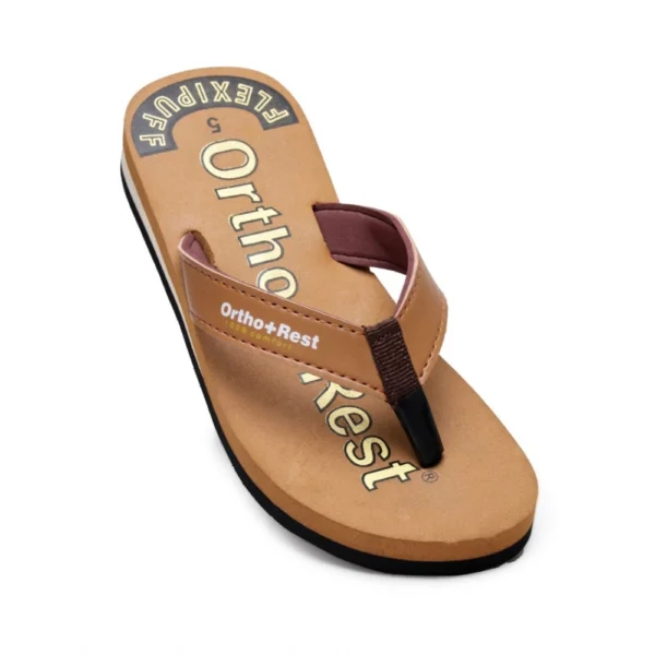 Unisex Rubber Comfortable Orthopedic Doctor Slipper and Flip Flops (Brown) - Image 5