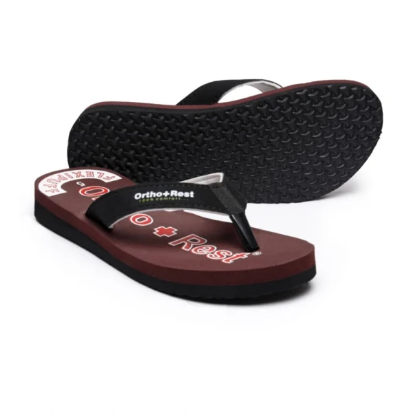 Unisex Rubber Comfortable Orthopedic Doctor Slipper and Flip Flops (Maroon) - Image 3