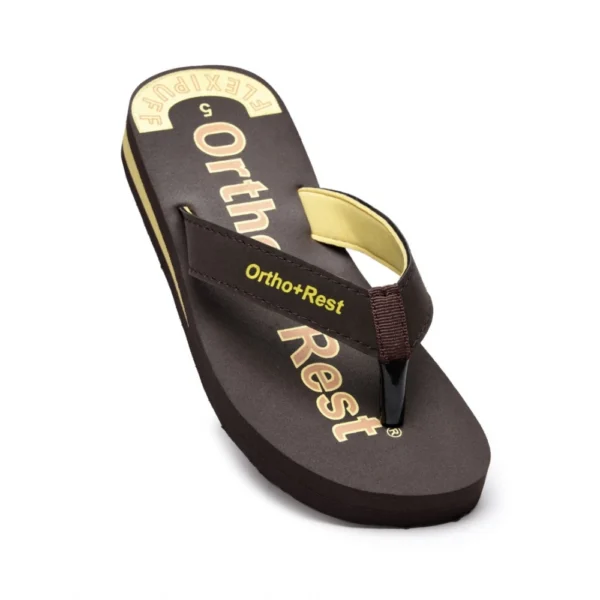 Unisex Rubber Comfortable Orthopedic Doctor Slipper and Flip Flops (Brown) - Image 5