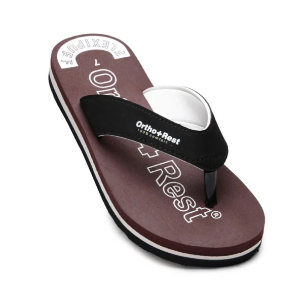 Unisex Rubber Comfortable Orthopedic Doctor Slipper and Flip Flops (Maroon) - Image 3
