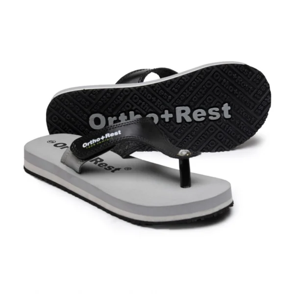 Unisex Rubber Comfortable Orthopedic Doctor Slipper and Flip Flops (Grey) - Image 3