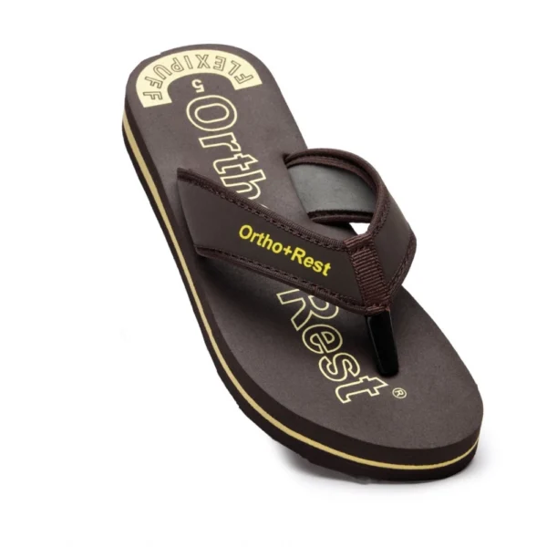 Unisex Rubber Comfortable Orthopedic Doctor Slipper and Flip Flops (Brown) - Image 5