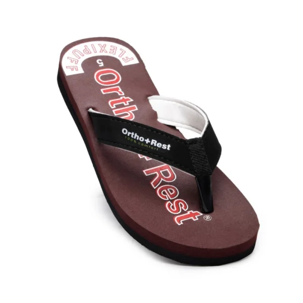 Unisex Rubber Comfortable Orthopedic Doctor Slipper and Flip Flops (Maroon) - Image 5
