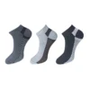 3_Pair Set Unisex Casual Cotton Solid Ankle Length Socks (Multicolor)