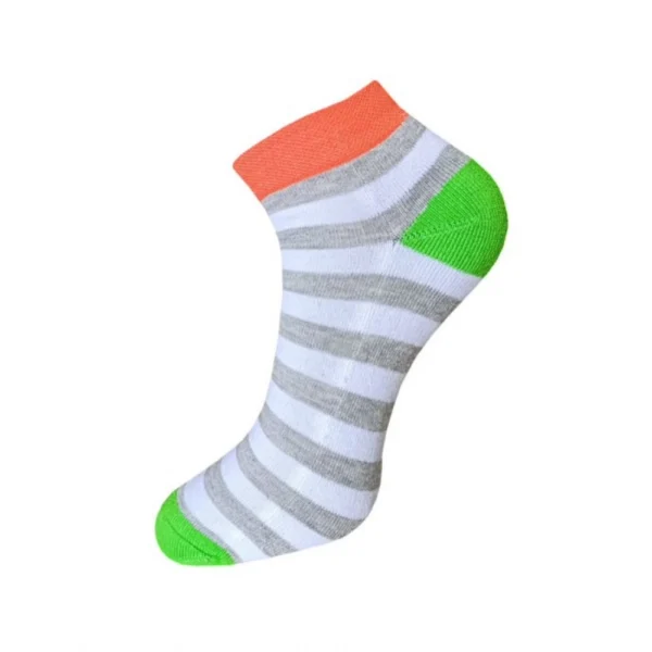 3_Pair Set Unisex Casual Cotton Striped Ankle Length Socks (Multicolor) - Image 3