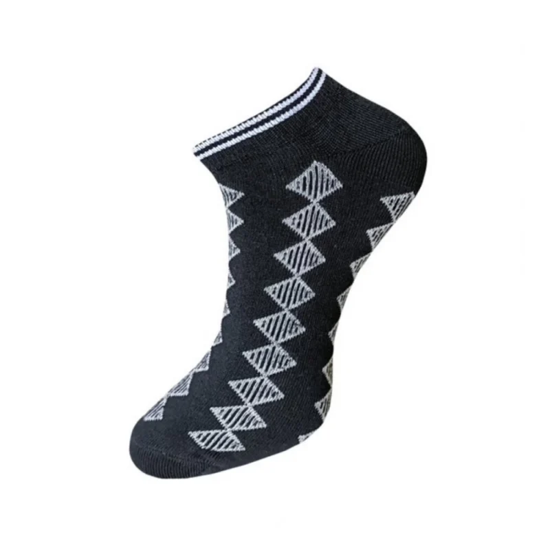 Alternative view of 3_Pair Set Unisex Casual Cotton Printed Ankle Length Socks (Multicolor)