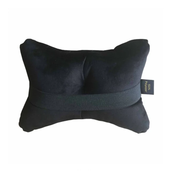 Pack Of_4 Polyester Solid Car Pillow Sets (Black & Yellow, Size:?12x12 In) - Image 2