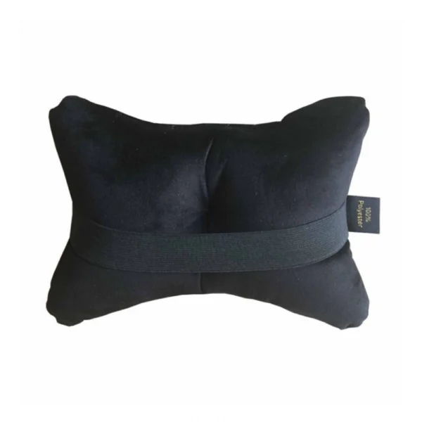 Pack Of_4 Polyester Solid Car Pillow Sets (Black & Pink, Size:?12x12 In) - Image 2