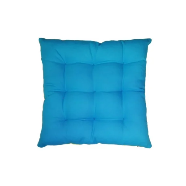 Cotton Blended Solid Chair Cushions (Rama & Green, Size:?16x16 In) - Image 3