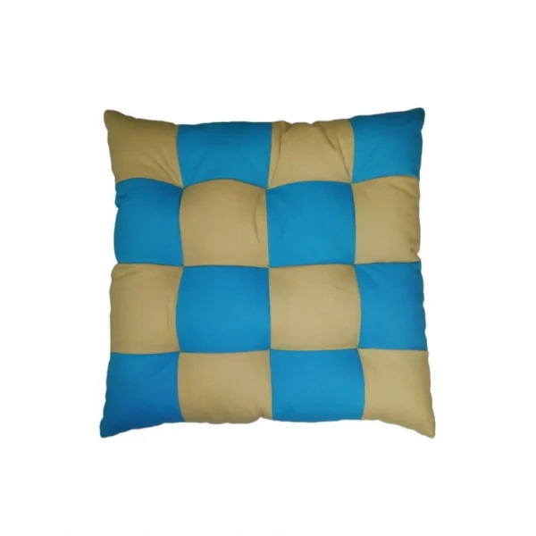 Cotton Blended Solid Chair Cushions (Rama & Beige, Size:?16x16 In) - Image 4