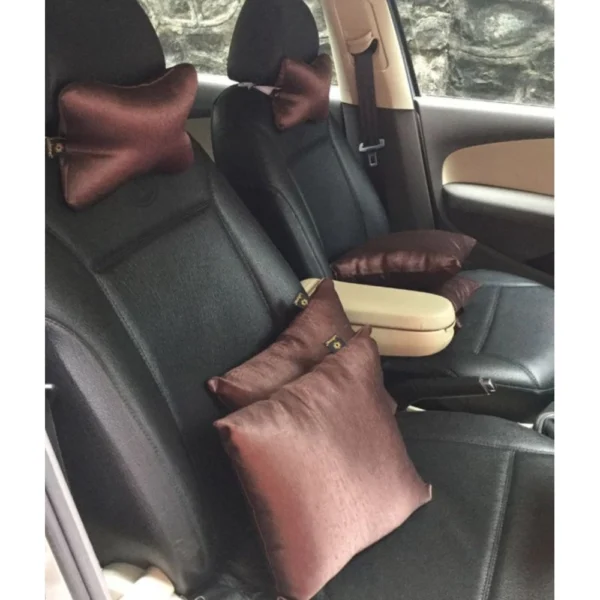 Pack Of_6 Polyester Solid Car Pillow Sets (Grey, Size:?12x12 In) - Image 3