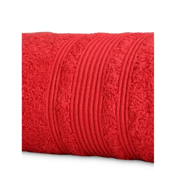 Cotton Striped Bath Towels (Red, Size:?35x71 In) - Image 2