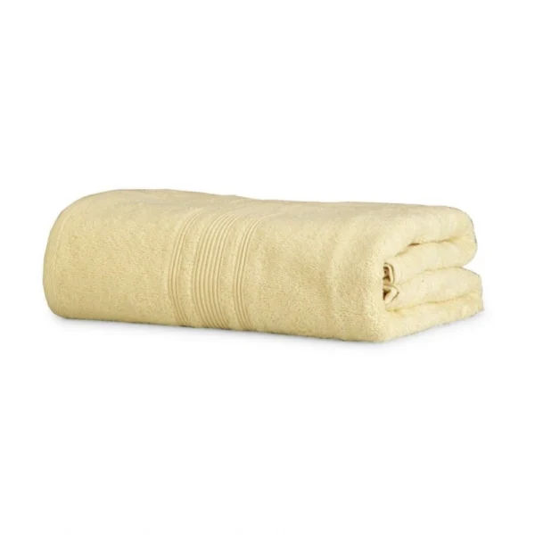 Cotton Solid Bath Towels (Cream, Size:?35x71 In) - Image 3