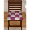 Cotton Blended Solid Chair Cushions (Purple & White, Size:?16x16 In)
