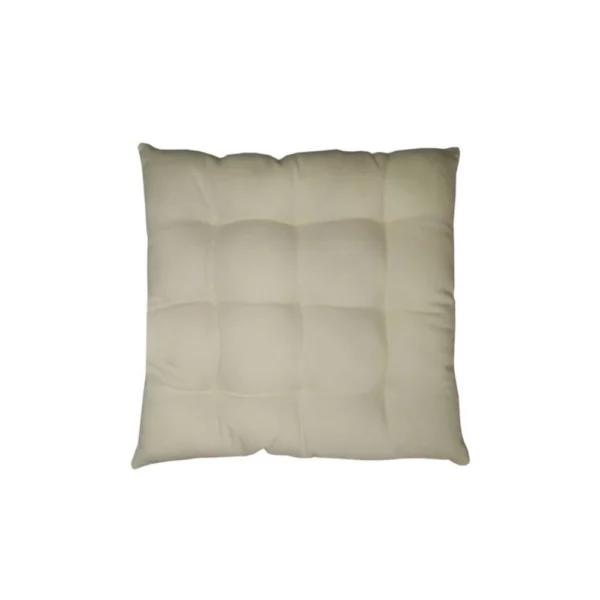 Cotton Blended Solid Chair Cushions (Purple & White, Size:?16x16 In) - Image 3