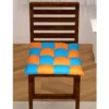 Cotton Blended Solid Chair Cushions (Beige & Orange, Size:?16x16 In)