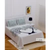 Cotton Printed Queen Size Bedsheet With 2 Pillow Covers (White, 90x100 Inch)