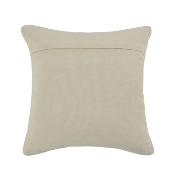 Cotton Diamond Handcrafted Pit Loom Cushion Cover 16x16 Inch Pack of 2 (Grey Cream) - Image 2