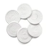 Cotton Rope Drink Coasters 6 Pcs Set (White)