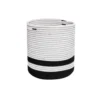 Cotton Large Woven Storage Basket 10x10 Inch Pack of 1 (Black & White)