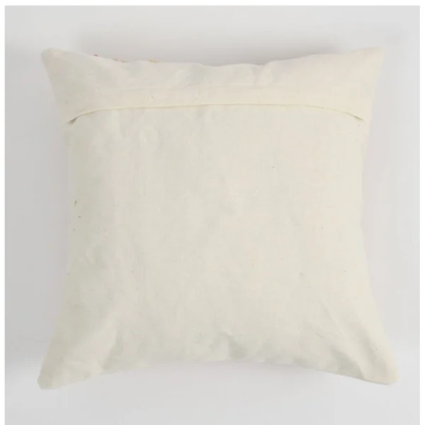 Cotton Tufted Cushion Pillow Cover 16x16 Inch Pack of 2 (Ranibow) - Image 2