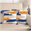 Cotton Tufted Cushion Pillow Cover 16x16 Inch Pack of 2 (CutSatal)