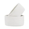 Cotton Storage Rope Woven Baskets Pack of 2 (White)