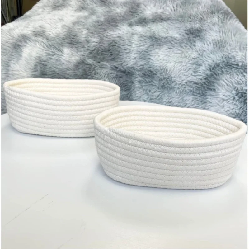 Alternative view of Cotton Storage Rope Woven Baskets Pack of 2 (White)