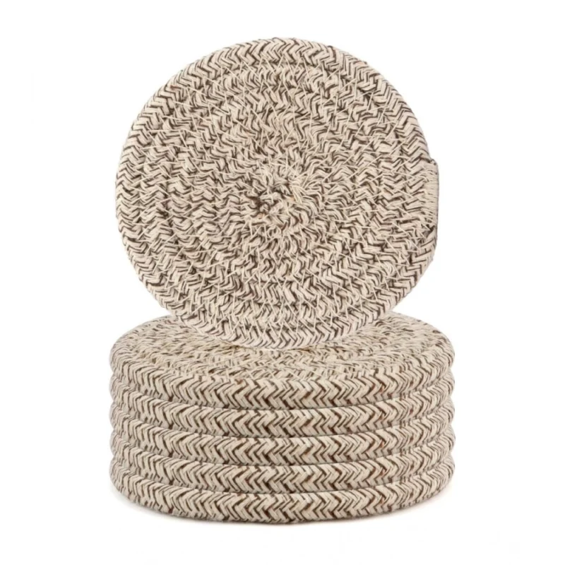 Cotton Rope Drink Coasters 6 Pcs Set (Mix)