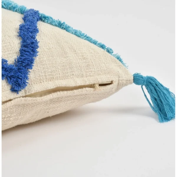 Cotton Tufted Cushion Pillow Cover 16x16 Inch Pack of 2 (Slug Double) - Image 2