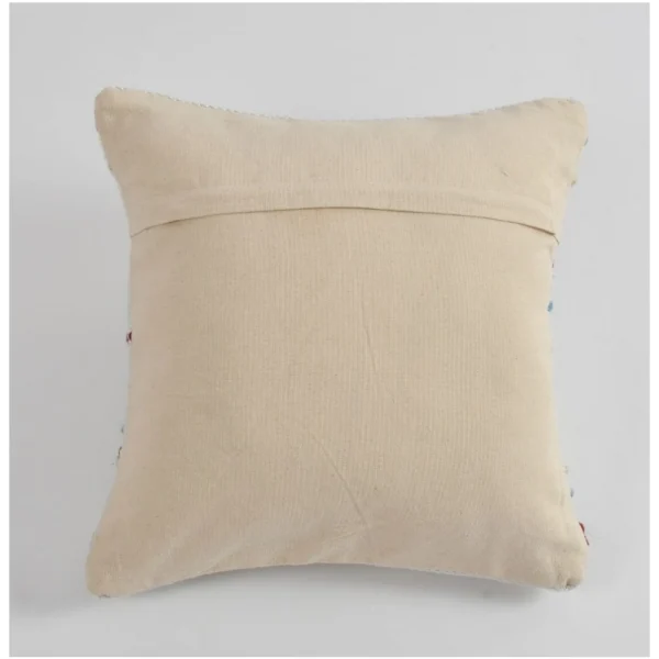 Cotton Handcrafted Pit Loom Cushion Cover 16x16 Inch Pack of 2 (Sea Green) - Image 2