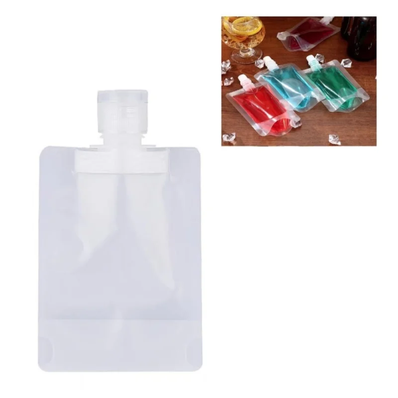 6Pcs Plastic Reusable Refillable Squeeze Lotion Bag (White)