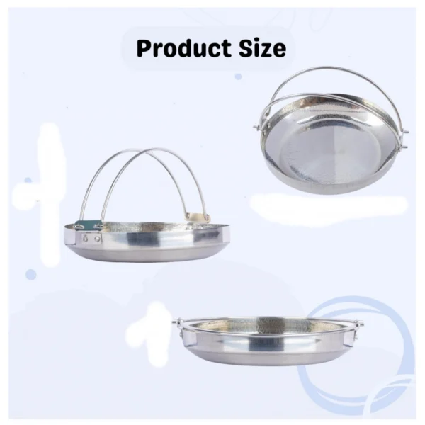 Steel Stainless Steam Bowl with Ergonomic (Silver) - Image 3