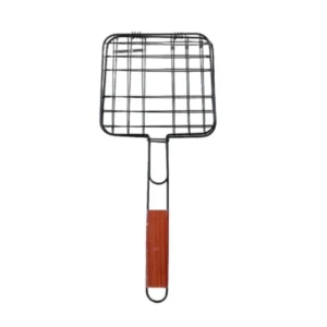 Steel Grill Portable Stainless Steel With Handle Square (Black)